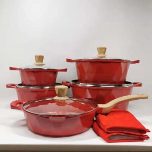 1-46.jpg Enamel Cookware Wooden Handles Set