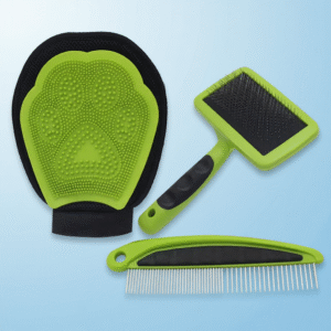 1764241189 3-Piece Pet Massage & Grooming Glove Set