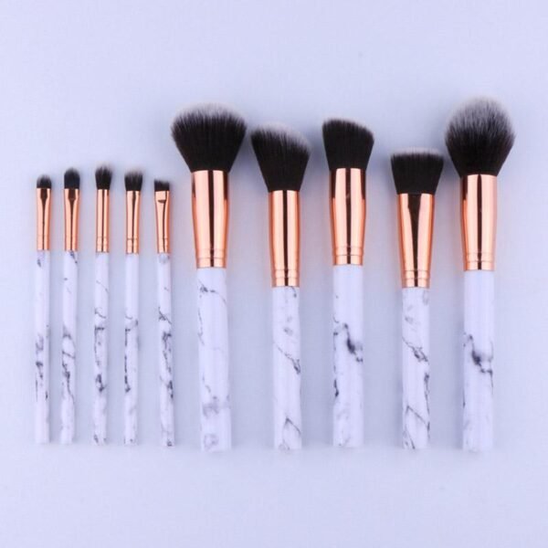 10PCS Professional Marble Makeup Brushes