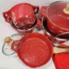 Enamel Cookware Wooden Handles Set