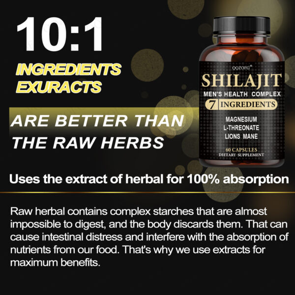 Gold Organic Shilajit Extract Capsules
