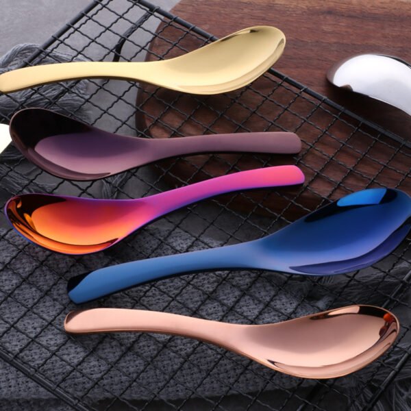 Stainless Steel Gold Soup Spoon