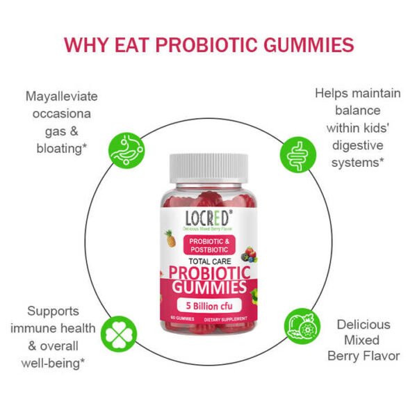 Probiotic Gummies Mixed Berry Flavor
