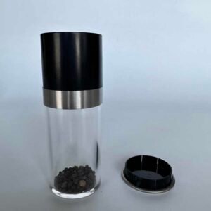 H527ad12091cd4b90a82fb3640721ef7bh.jpg_720x720q50.jpg Glass Pepper Mill with Black Lid