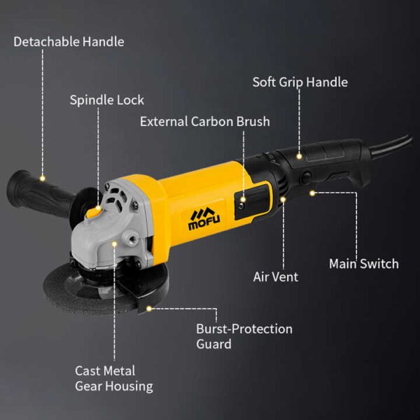 Variable Speed Electric Angle Grinder