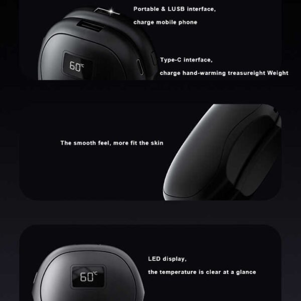 Magnetic USB Hand Warmer Power Bank