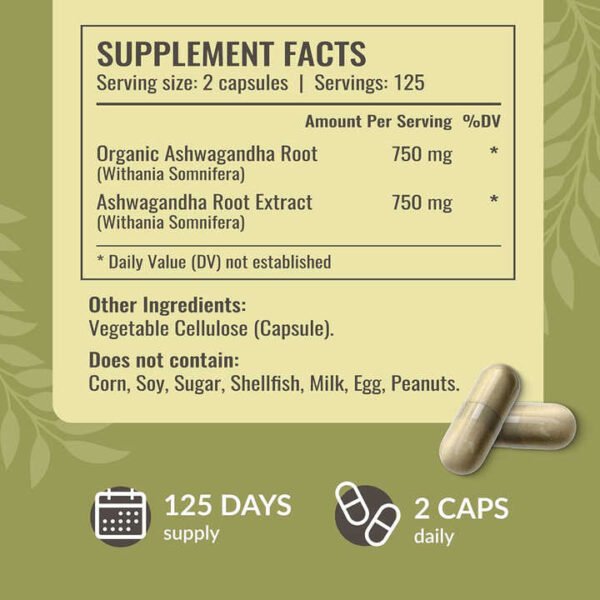 Vegan Ashwagandha Root Capsules