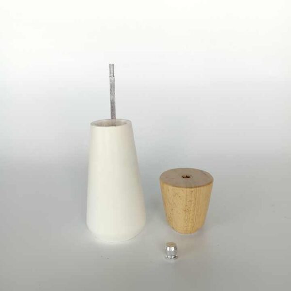 Ceramic Pepper Mill with Wood Top