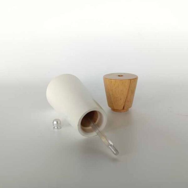 Ceramic Pepper Mill with Wood Top