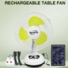 Solar Rechargeable Table Fan with Light