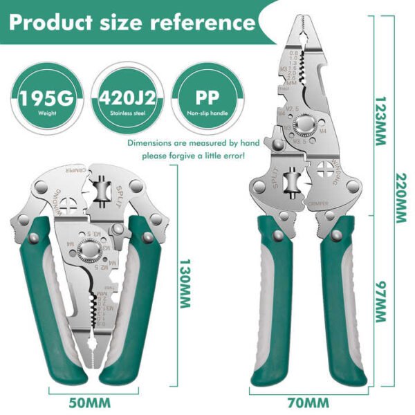9-in-1 Multi-Functional Crimping Pliers