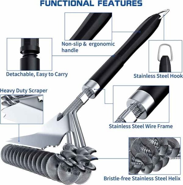 Stainless Steel BBQ Grill Cleaning Brush