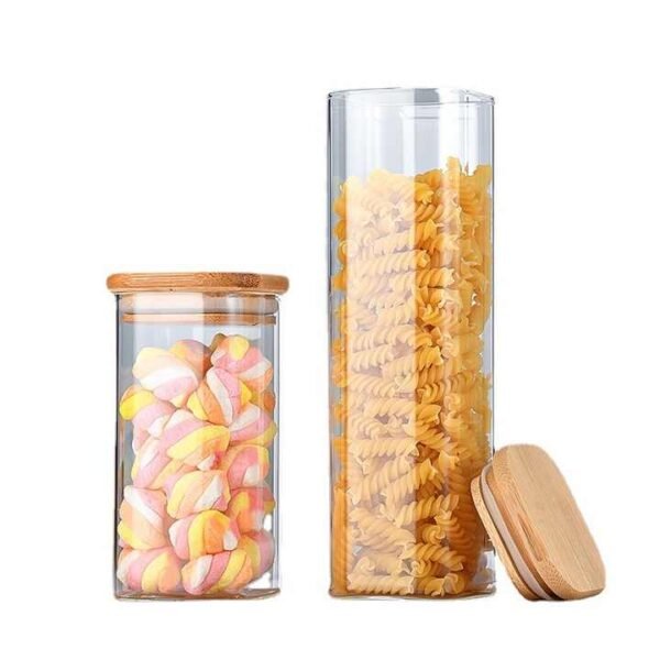Glass Storage Jars with Bamboo Lids