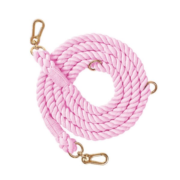Rainbow Woven Double Dog Leash