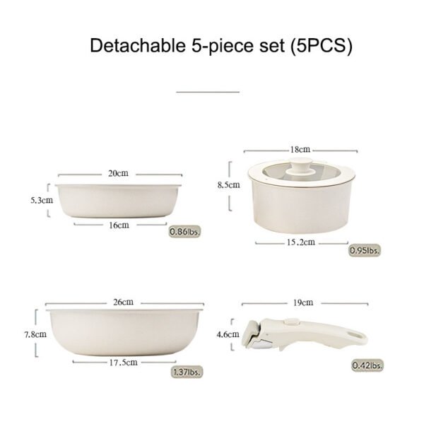 555251209 Detachable Non-Stick Cookware Set