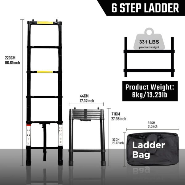 555247700 Foldable Aluminum Telescopic Ladder