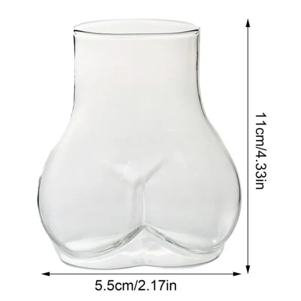555251358 Funny Butt-Shaped Glass Mug