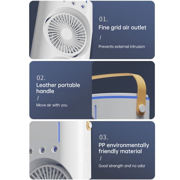 555247691 Rechargeable Portable Mini Fan with Spray Cooling