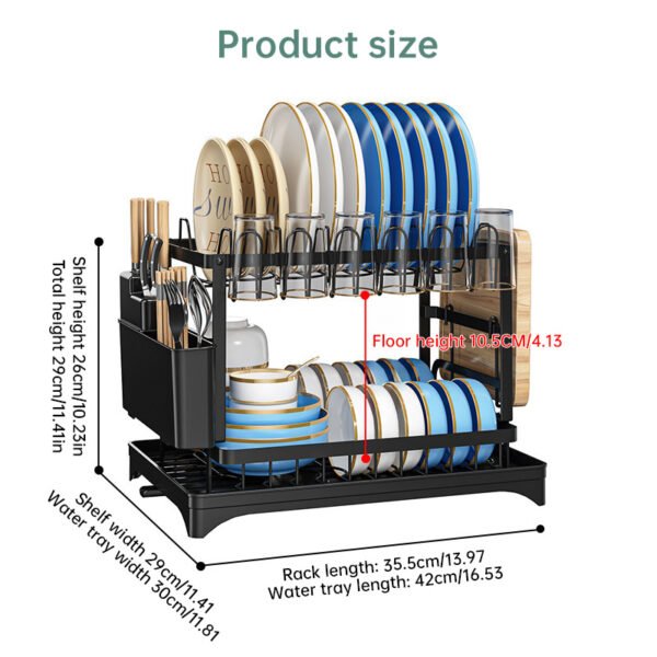 2-Tier Countertop Dish Drying Rack