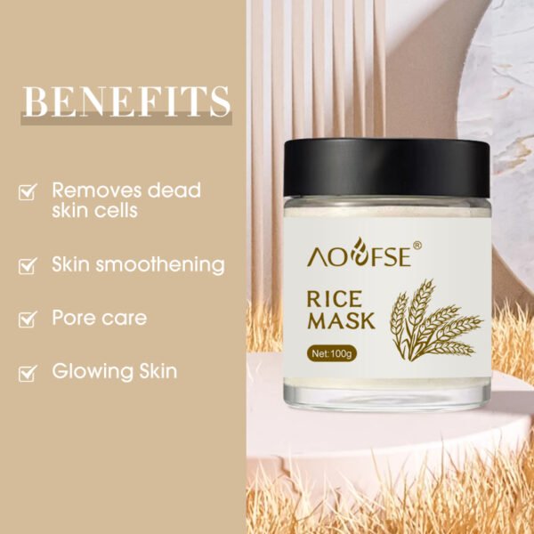 Vegan Organic Rice Face Mask