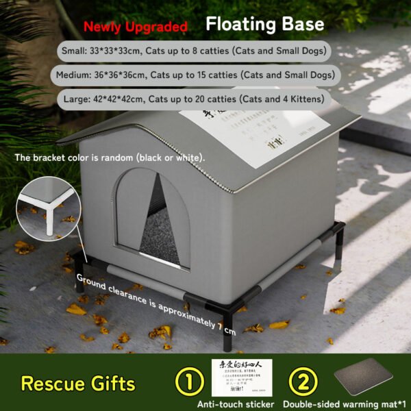 555378155 Insulated Weatherproof Outdoor Cat Shelter