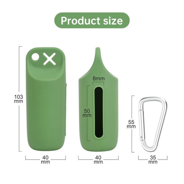 555378451 Portable Silicone Dog Poop Bag Holder