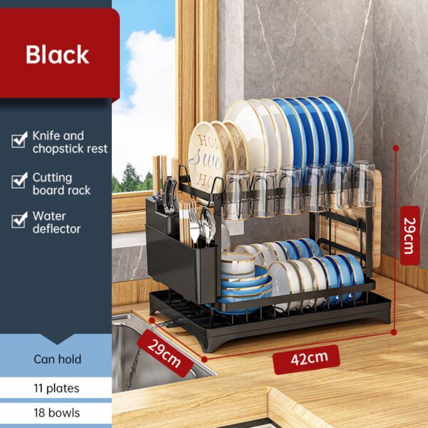 2-Tier Countertop Dish Drying Rack