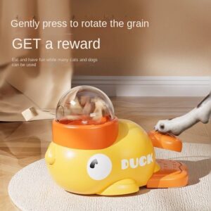 555378164 Automatic Pet Treat Dispensing Toy Duck