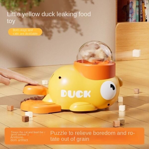 555378166 Automatic Pet Treat Dispensing Toy Duck