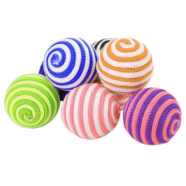 555378222 Feathered Sisal Cat Scratching Ball