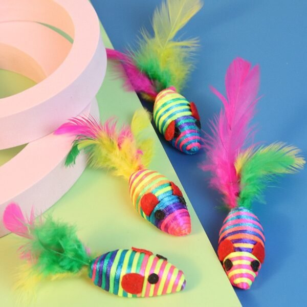 555378231 Feathered Sisal Cat Scratching Ball