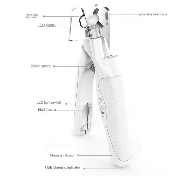 555378152 LED Pet Nail Clippers with Bloodline Monitor