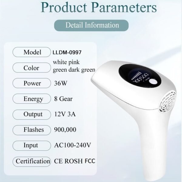 Long-Lasting IPL Laser Hair Remover