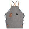 562363185 Denim Workwear Apron with Logo Print