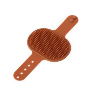 Adjustable cleaning silicone pet massage bath brush