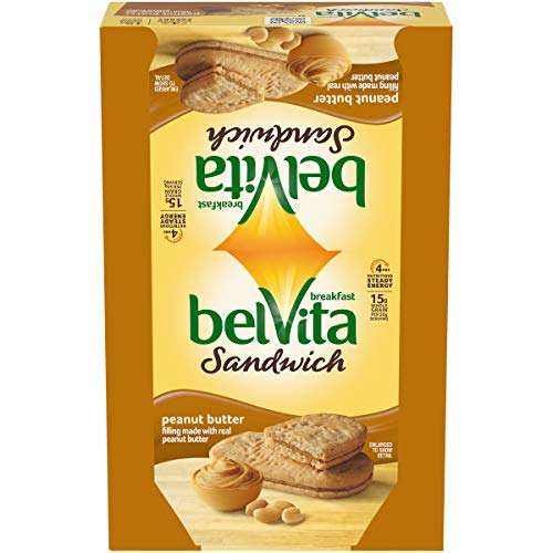 BelVita Sandwich Peanut Butter Breakfast Biscuits.
