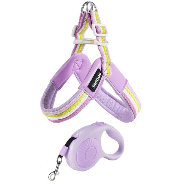 Dog leash chest strap vest