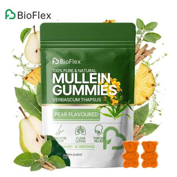 Mullein Gummies for Lungs Cleanse & Detox
