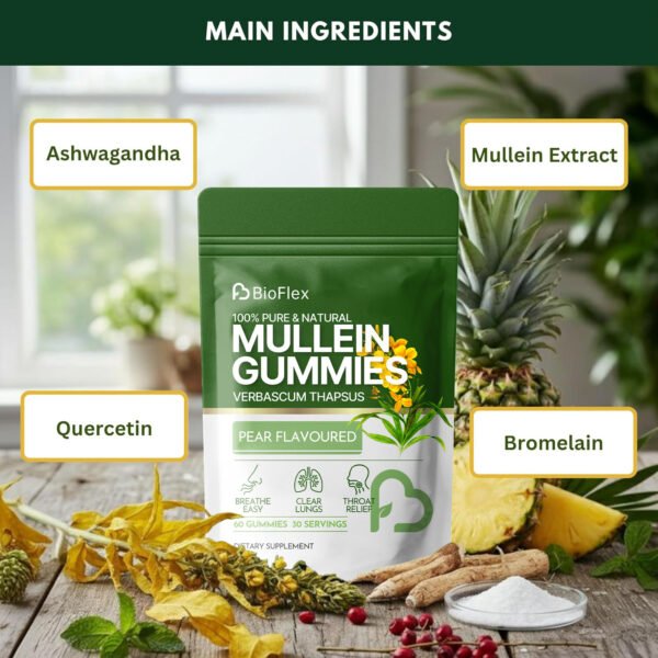 Mullein Gummies for Lungs Cleanse & Detox