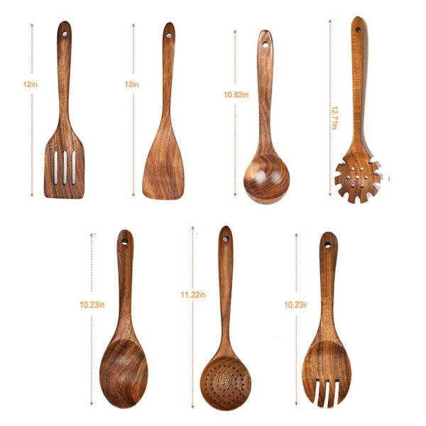 Wooden Long Handle Soup Spoon
