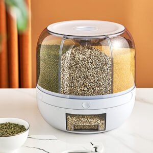 360° Rotating Rice & Grain Storage