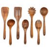 Wooden Long Handle Soup Spoon