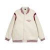 566226833 Color blocked baseball jacket