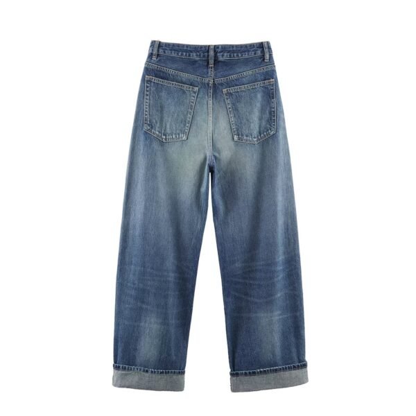 566226816 Mid waist loose ripped jeans