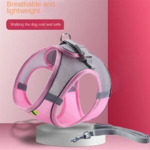 Adjustable Reflective Breathable Mesh Pet Harness