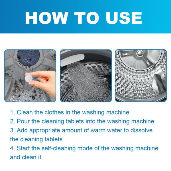566230030 Jue-Fish Washing Machine Cleaner, Washing Machine Tank Automatic Drum Liner Dirt Cleaning Sheet