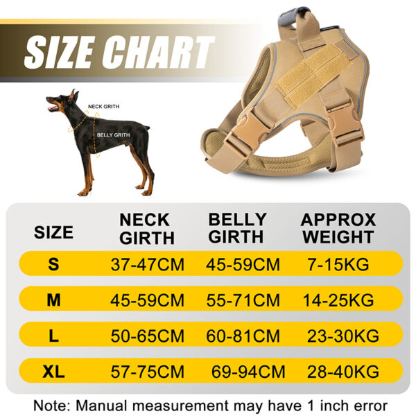 566225145 Tactical dog vest: for large dogs (German Shepherd, Golden Retriever) – training, military-style accessories.