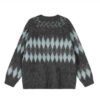 565972790 Oversized Wool Mohair Fair Isle Crewneck Pullover Sweater