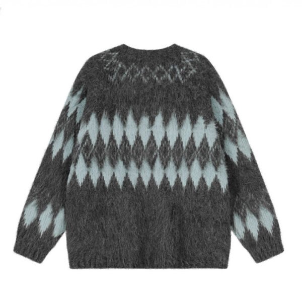 565972790 Oversized Wool Mohair Fair Isle Crewneck Pullover Sweater