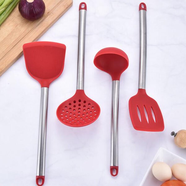 568461117 Stainless Steel Silicone Kitchen Utensil Set